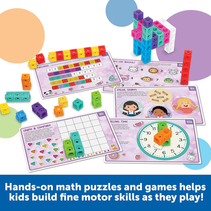 Learning Resources MathLink Cubes Kindergarten Math Activity Set Sea Adventures! - 115 Pieces, Age 5+, STEM Teaching Toys, Kindergartner Games
