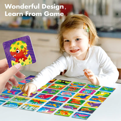 Memory Matching Game, 72 PCS Sight Words Matching Cards for Kids, 36 Pairs Memory Cards, Educational Toy for Children to Learn Sight Words 5+ Years Old