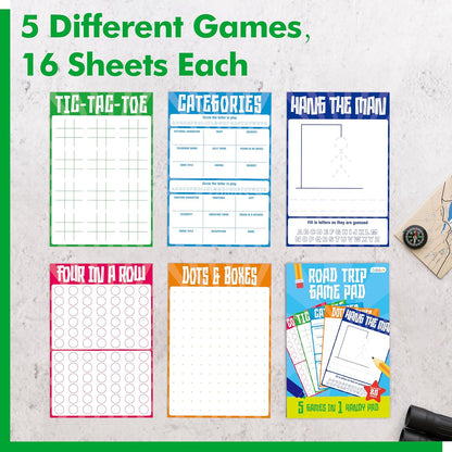 Pen Control & Tracing Activity Pad, 80 Tear-off Sheets Alphabet & Number Handwriting Practice Notepad for Kids, Letters A-Z/Numbers1-20/Patterns Tracing Workbook for Plane, Car Travel, Road Trip