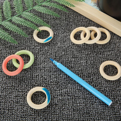 APACALI 20PCS Wood Rings for Crafts 4 Inch Large Natural Unfinished Wooden Ring 96mm Smooth Solid Smooth Wood Macrame Rings for DIY Crochet Wood Hoops Connectors Jewelry Making