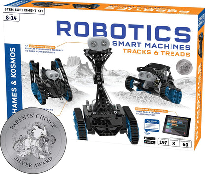 Thames & Kosmos | Robotics Smart Machines | Robotics for Kids 8 and up | STEM Kit builds 8 Robots | Full Color Manual to help with assembly | Requires tablet or smartphone | Parents' Choice Gold Award