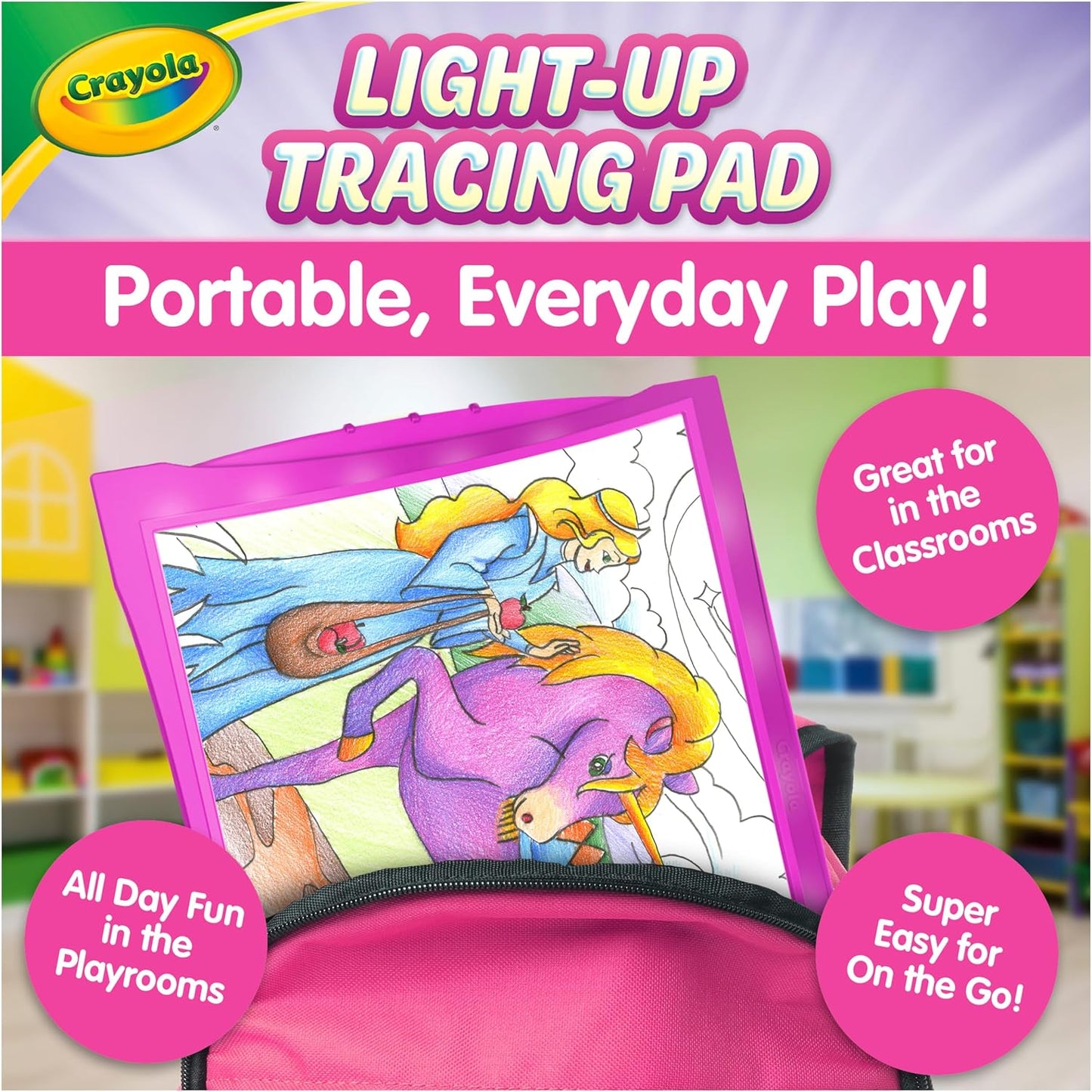 Crayola Light Up Tracing Pad - Blue, Drawing & Tracing Projector for Kids, Sketching Light Box Table, Toys for Kids, Gift for Girls & Boys, Ages 6+