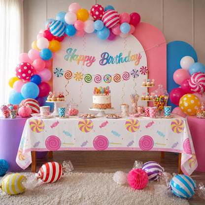Blue Orchards Science Table Covers (Pack of 3) - 54"x108" XL - Science Birthday Party Decorations, Chemistry Party, Laboratory Theme Table Cloth