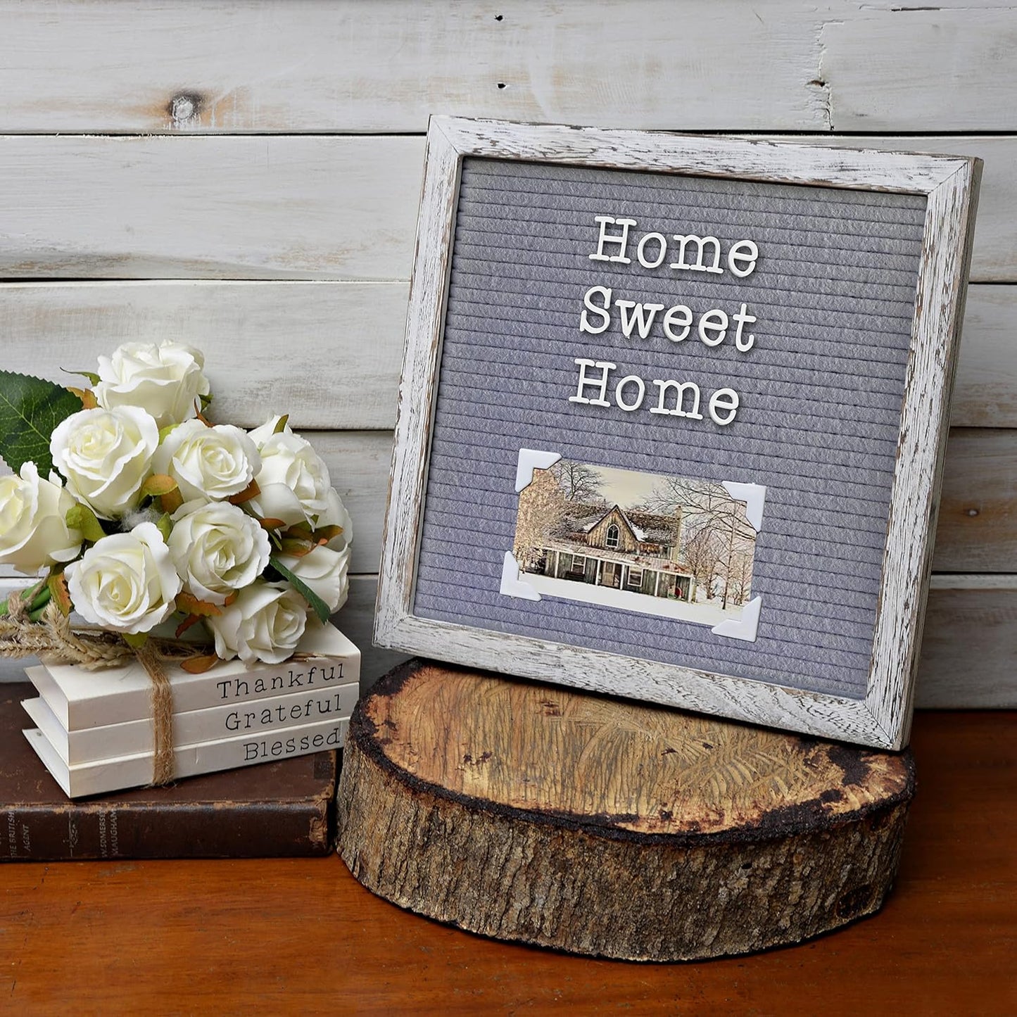 Skinny Felt Board Letters Only Set NO BOARD INCLUDED, Rae Inspired Font Farmhouse Decor Accessory, 2 Inch White Plastic Letters Numbers Symbols For Changeable Felt Letter Board Message Bulletin
