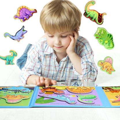 Magnetic Puzzles for Kids Ages 1-3, Travel Toddler Puzzles Ages 2-4 Year, Excavator Refrigerator Magnet for Kids Learning Gift for Road Trip
