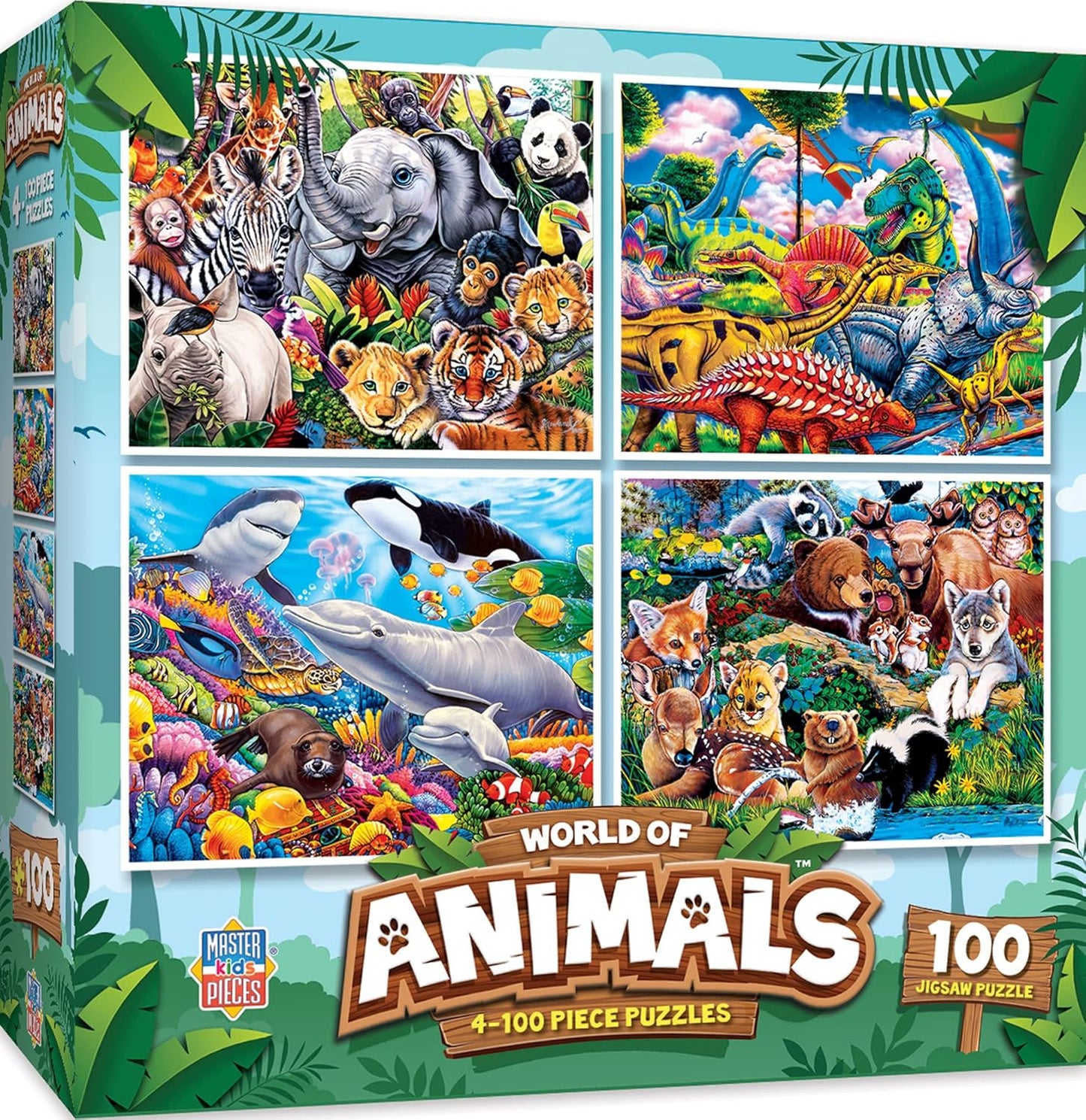 MasterPieces Puzzle Set - 4-Pack 24 Piece Jigsaw Puzzle for Kids - Sesame Street 4-Pack - 8"x10"