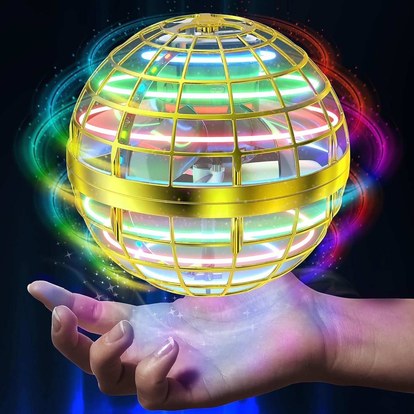 AMERFIST Flying Orb Ball Toy,Cosmic Globe Boomerang Hover Ball Galactic Fidget Spinner, Hand Drone Orbit, Cool Toys Gift for 6 7 8 9 10+ Year Old Boys Girls Teens Outdoor Toys(Pink)