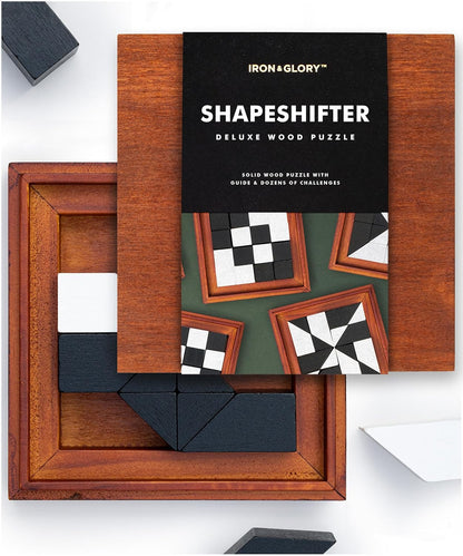 Iron & Glory Shapeshifter Wooden Board Game | Board Games for Family Night | Coffee Table Decor | Family Board Games & 3D Puzzle | Puzzle Board & Wooden Living Room Decor