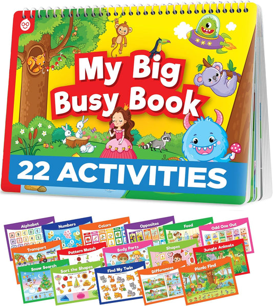Doctor Jupiter My First Montessori Busy Book for Toddlers 1+ Year Olds | Preschool Learning Activities - Educational Travel Toys | Birthday Gift for Girls Ages 1,2,3