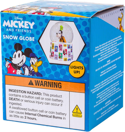 Silver Buffalo Disney Mickey and Friends Mini Light Up Snow Globe│Minnie Mouse│3.8 Inches Tall, 45mm (Small)