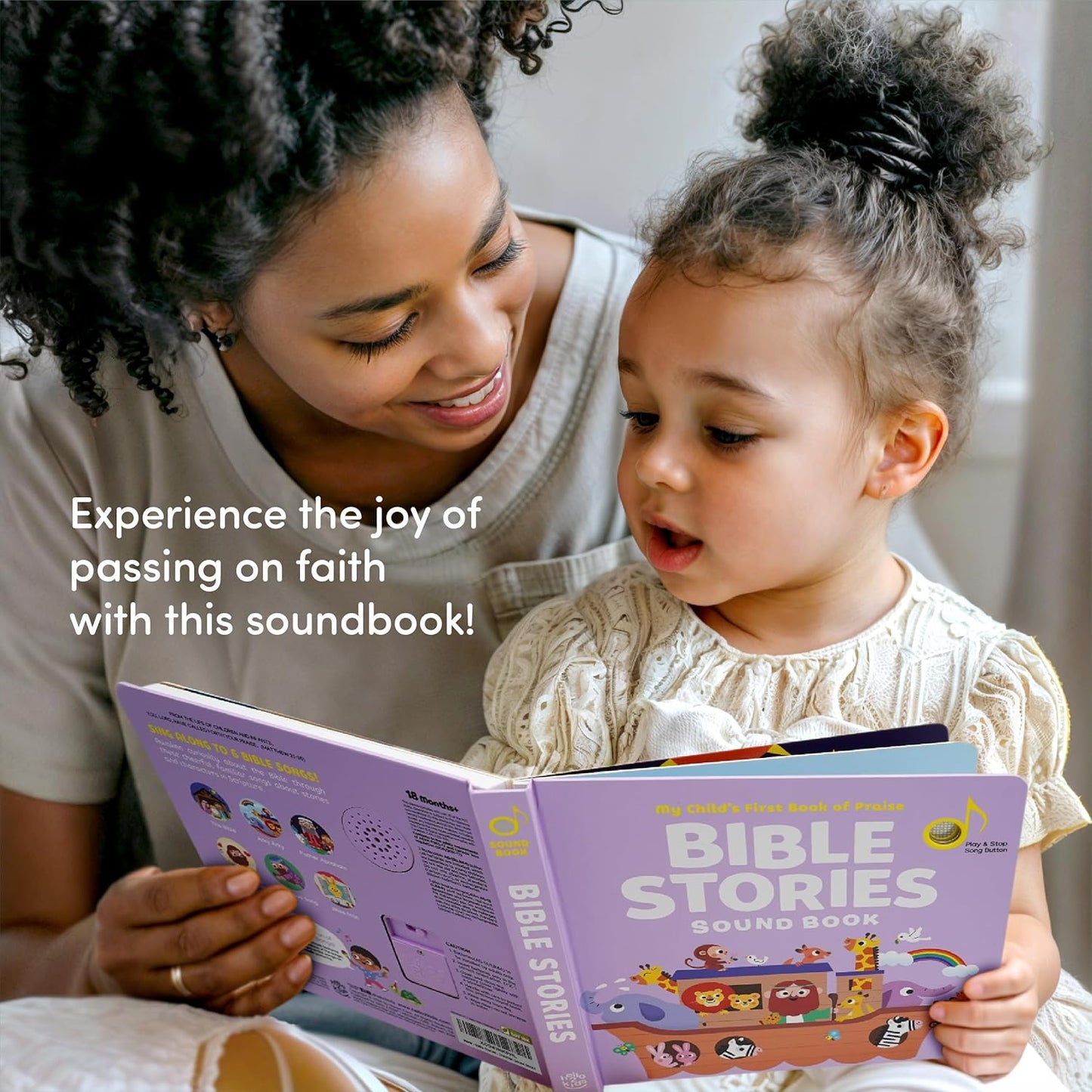 Dance with Jesus Christian Sound Books for Kids - 6 Bible Songs for Toddlers – Christian Gifts for Kids - Baby Bible for Baptism, Christening, Dedication Gifts, Sunday School, Preschool Homeschool