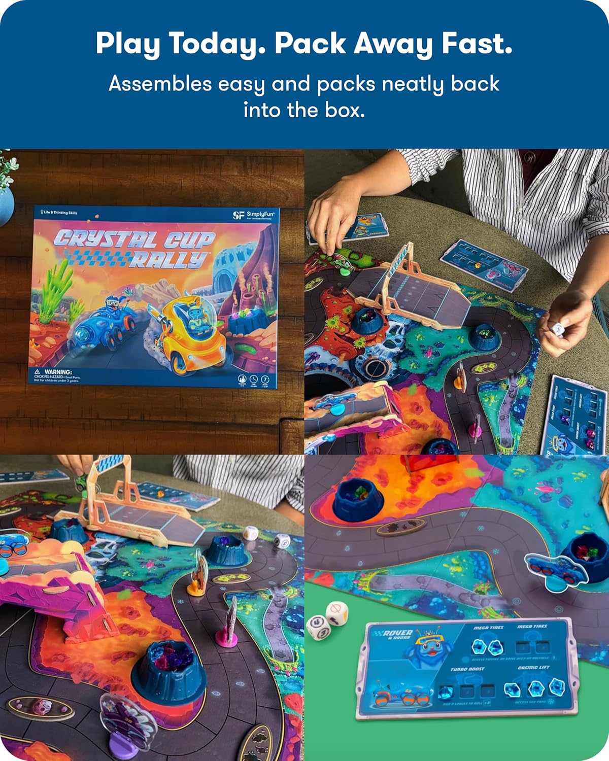 SimplyFun Arctic Riders - Educational & Fun Math Games for Kids - Practice Upper Level Addition & Subtraction Skills for Kids 7 & Up - 2 to 4 Players