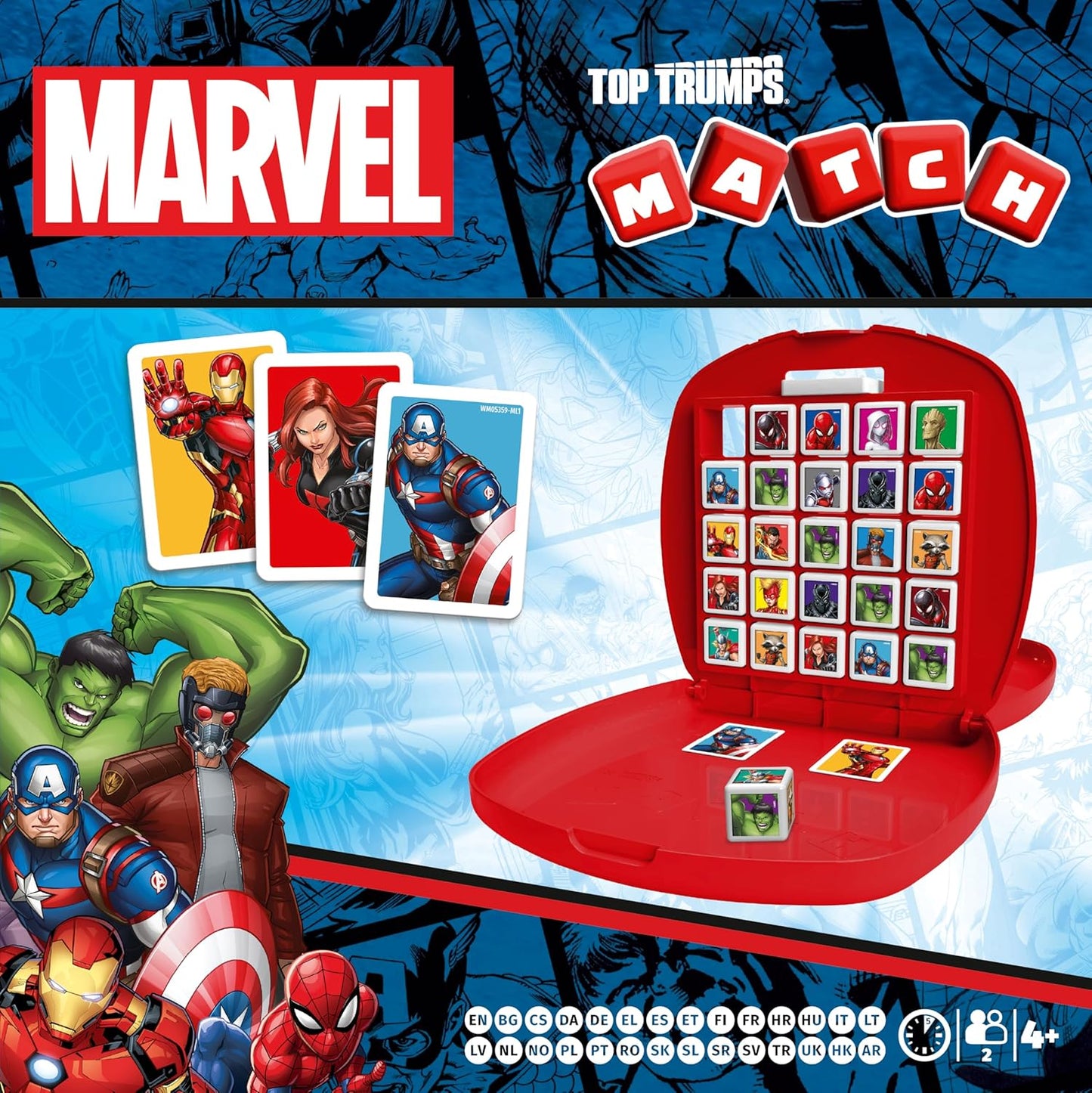 Top Trumps Match Game Marvel Heroes - Family Board Games for Kids and Adults - Learnin Matching and Memory Game - for Two Player for 4 Years-Old and up