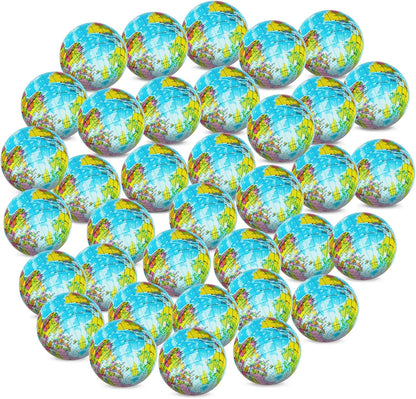 Hooqict Globe Stress Balls 25 Pack Mini Earth Ball Globe Party Favors Small Foam Squeeze Stress Ball for Kids Adults Stress Relief Toy Party Bag Gift Fillers Birthday Favors Classroom Prize