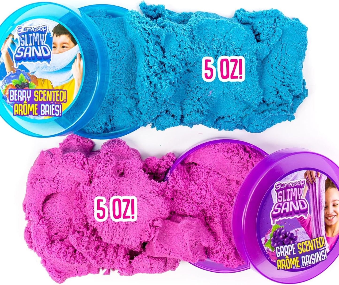 SLIMYSAND Twist - Teal/Pink Scented Stretchy Cloud Slime, Cotton Candy & Watermelon, Stretchable, Moldable, Play Sand, 10oz.Great for Tactile Fun