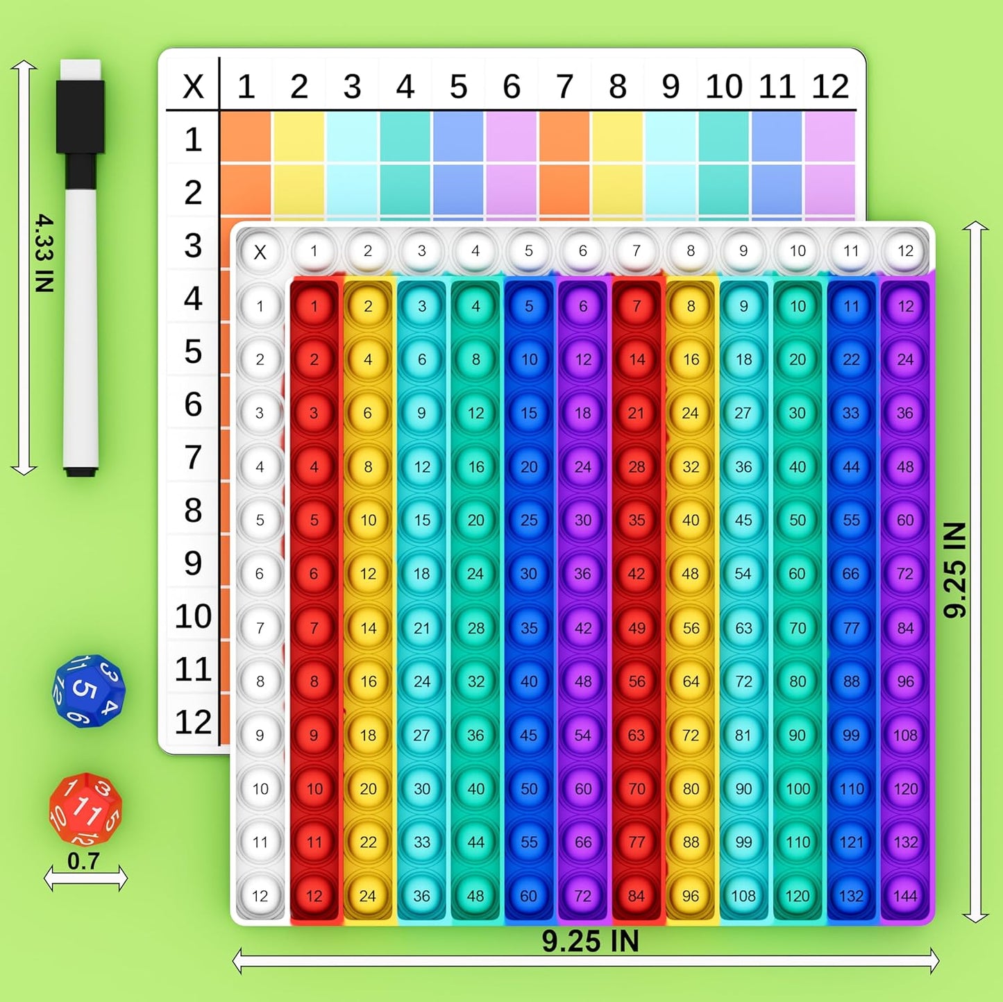 COOVA Math Games for Kids - Math Flash Cards - Interactive Practice Kit Pop It Practice with Addition, Subtraction, Multiplication & Division - Ideal for Learning and Skill Building.