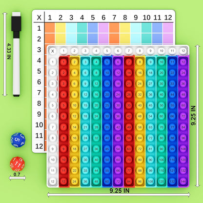 COOVA Math Games for Kids - Math Flash Cards - Interactive Practice Kit Pop It Practice with Addition, Subtraction, Multiplication & Division - Ideal for Learning and Skill Building.