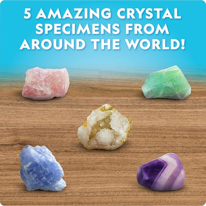 National Geographic Mega Crystal Growing Kit for Kids- Grow 6 Crystals with Light-Up Stand, Science Gifts for Kids 8-12, Crystal Making Experiment, Science Kit for Girls and Boys (Amazon Exclusive)