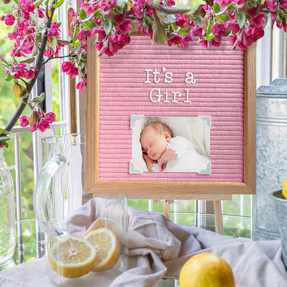 Skinny Felt Board Letters Only Set NO BOARD INCLUDED, Rae Inspired Font Farmhouse Decor Accessory, 2 Inch White Plastic Letters Numbers Symbols For Changeable Felt Letter Board Message Bulletin