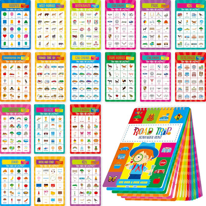 Logic Puzzles Game Pad, 30 Reusable & Erasable Logical Thinking Games-Sudoku, Scavenger Hunt, Math Games, Dry Erase Brain-Boosting Puzzles Activities Pad for Kids, Road Trip, Airplane & Car Travel