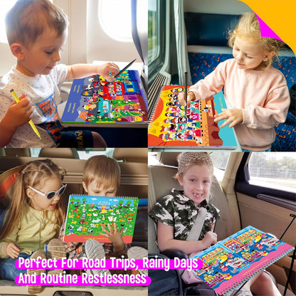 SpriteGru Dry Erase Mazes Game Pad, 30 Mazes Reusable & Erasable Book, Fun Brain Challenge Games Interesting Educational Toy and Learning Tool for Road Trip Airplane Travel