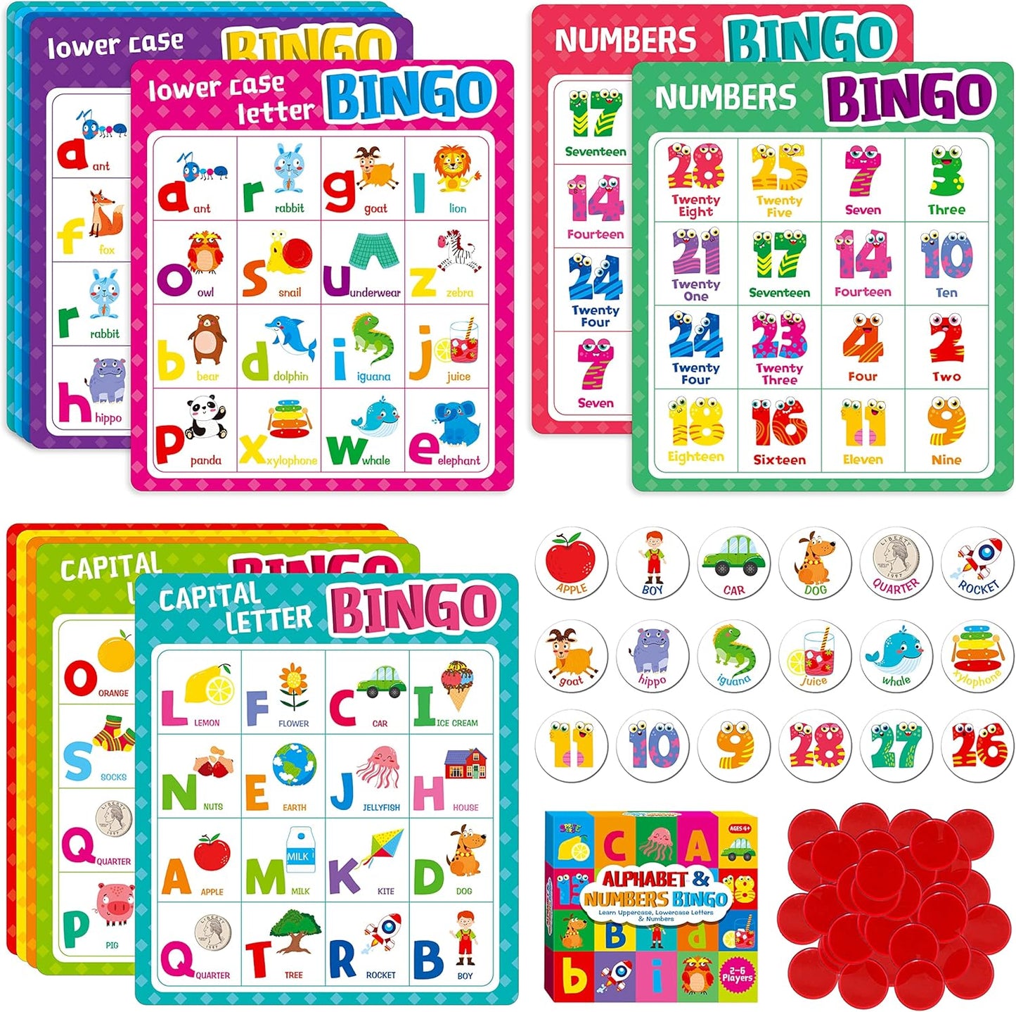 SpriteGru Multiplication & Division Bingo Game, 480 Math Problems, 2 Educational Math Board Game for Kindergarten and Preschool Kids 4-8, Perfect for Classroom & At Home (Up to 25 Players)