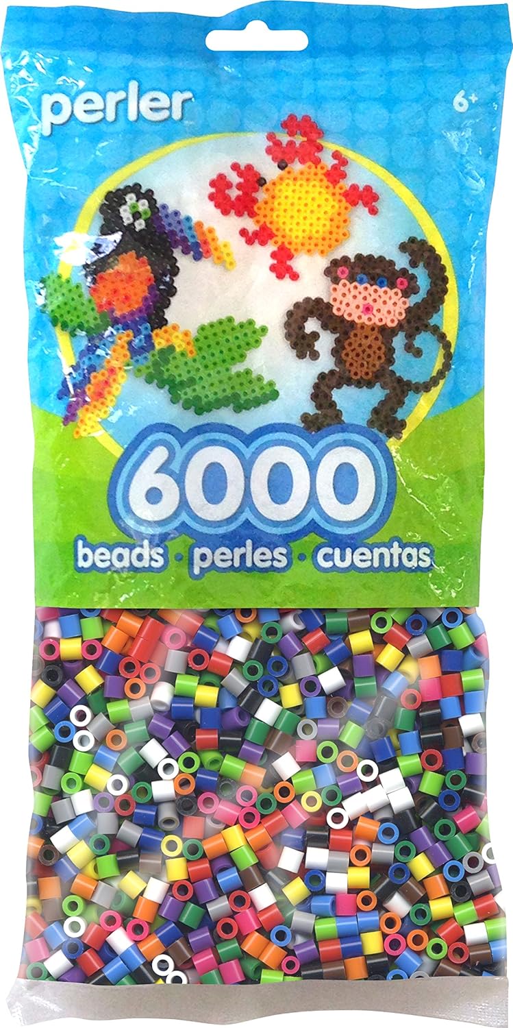 Perler Beads Fuse Beads for Crafts, 1000pcs, Multicolor Glow in the Dark