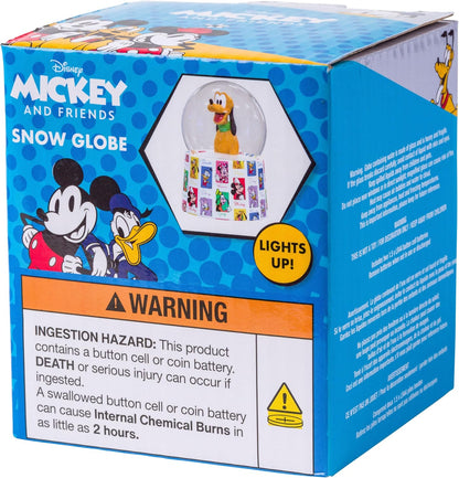 Silver Buffalo Disney Mickey and Friends Mini Light Up Snow Globe│Minnie Mouse│3.8 Inches Tall, 45mm (Small)