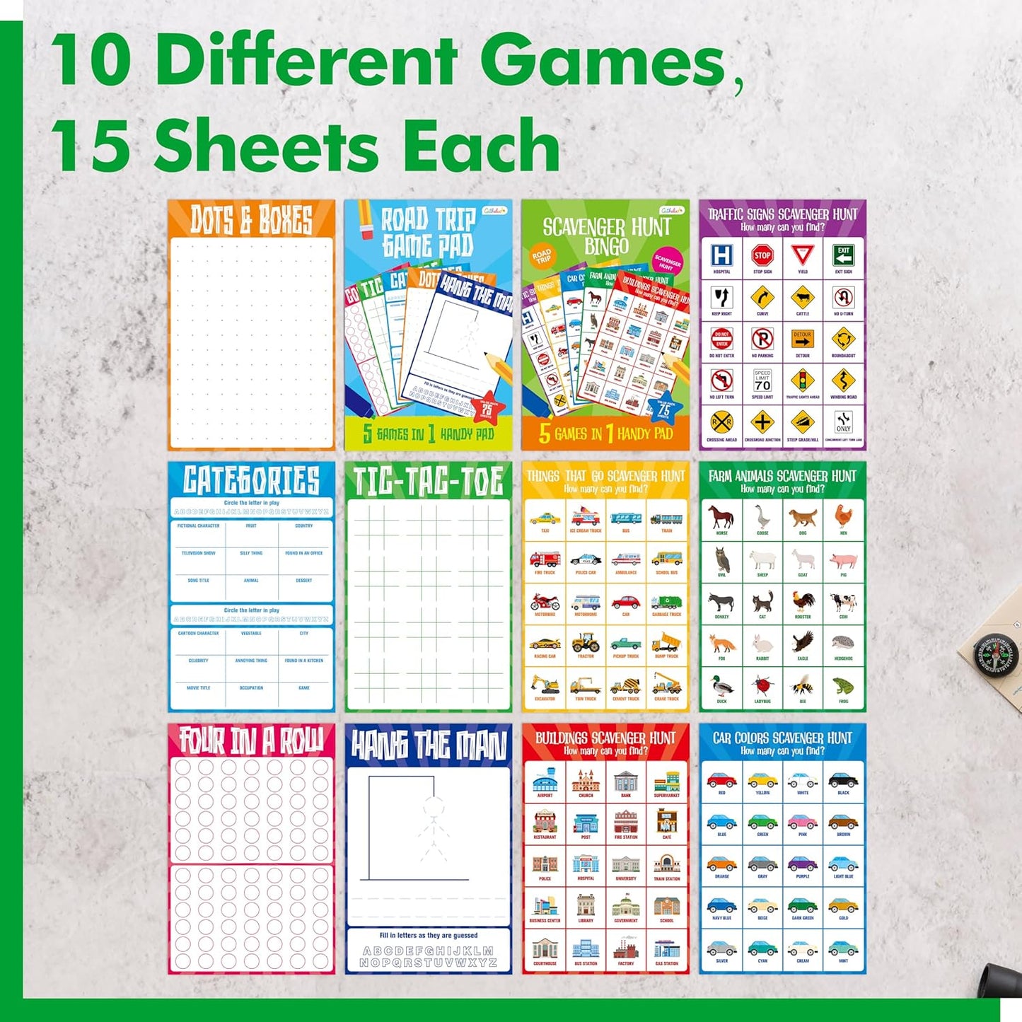Pen Control & Tracing Activity Pad, 80 Tear-off Sheets Alphabet & Number Handwriting Practice Notepad for Kids, Letters A-Z/Numbers1-20/Patterns Tracing Workbook for Plane, Car Travel, Road Trip