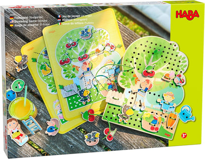 HABA Dress Me Lacing Cards Game - Montessori Fine Motor Skills Toy for Preschool Learning Activities and Kindergarten Toys with 36 Wooden Pieces