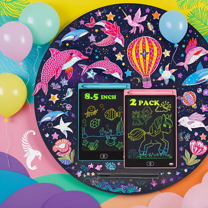 6 Pack LCD Writing Tablet for Kids Toys 8.5 Inch Colorful Doodle Board Bulk, Eye-Protection Drawing Pad Toddler Travel Essentials Toys for 3-8 Year Old Boys Girls, Birthday Xmas Gifts