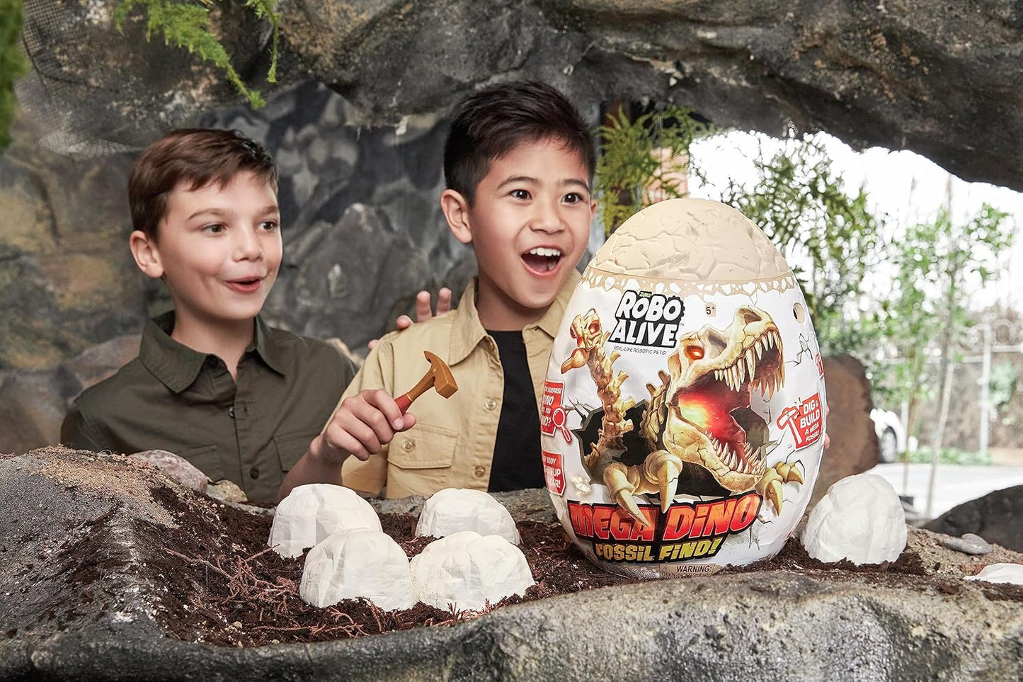 Robo Alive Mega Dino Fossil Find (T-Rex) by ZURU Dig and Discover, STEM, Excavate Prehistoric Fossils, Dinosaur Toys, Educational Toys, Great Science Kit Gift for Girls and Boys