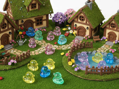LAIDANLA Mini Resin Bears, Tiny Plastic Animals to Hide Small Bears Bulk for Counting Miniature Landscape Bear Party Favors Gifts Easter Egg Vase Filler Bear Figures Cute Trinkets Desk 200 Pcs