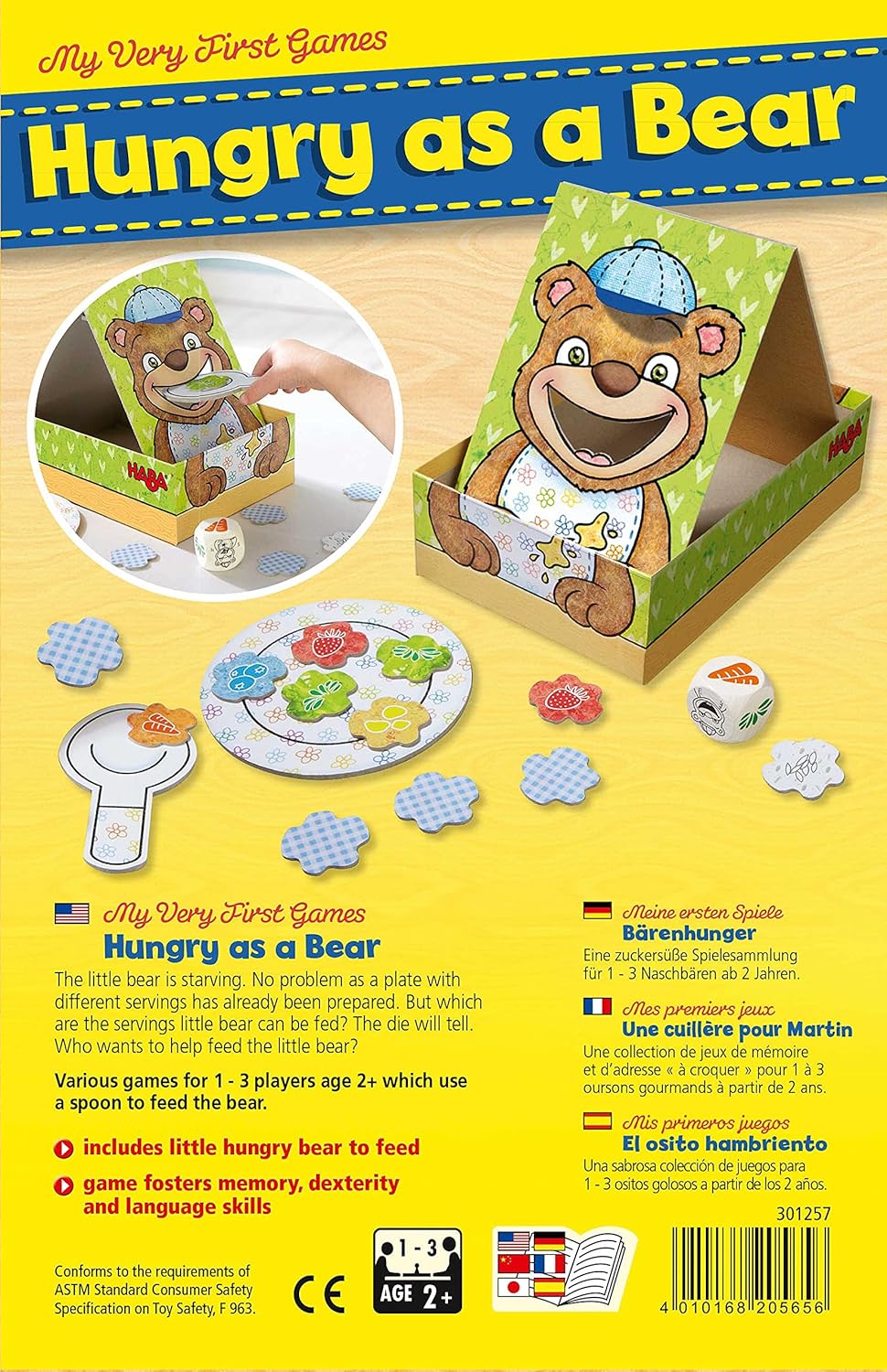 HABA My Very First Games - Hungry as a Bear - A Memory & Dexterity Game for Ages 2 and Up