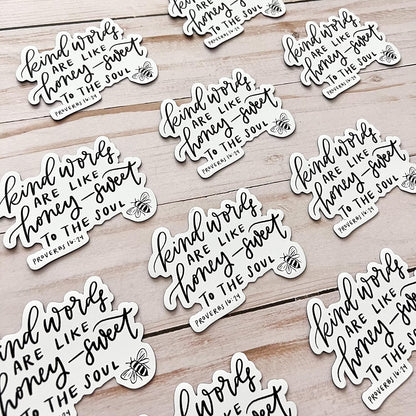 Swaygirls Christian magnet | Religious magnets | Faith fridge magnets | Bible verse quote magnets | Be kind magnet | Kind words are like honey