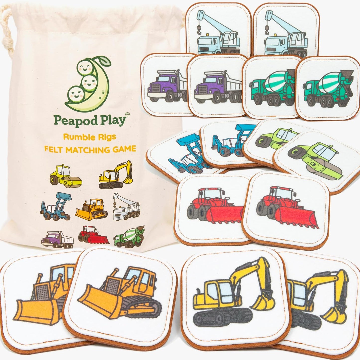 Felt Matching Game for Ages 2–4 – Soft and Safe for Ages 1+ – Montessori Memory Game – Sensory Flash Cards – Best Educational Gift for Ages 1–3 - Woodland Animal Theme