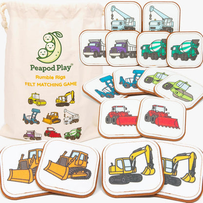 Felt Matching Game for Ages 2–4 – Soft and Safe for Ages 1+ – Montessori Memory Game – Sensory Flash Cards – Best Educational Gift for Ages 1–3 - Woodland Animal Theme
