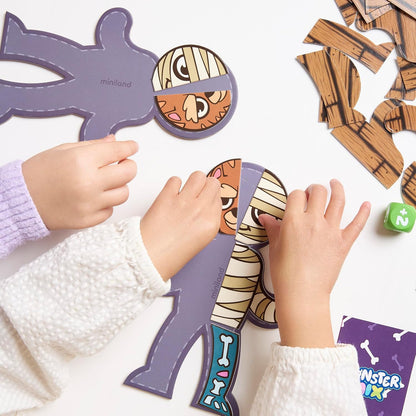 Miniland Board Game for Kids +5, Develops Fine Motor Skills, Come with Wooden Bugs, Tweezers and Game Boards, Children Memory and Pincer Grasp | Catch The Bug