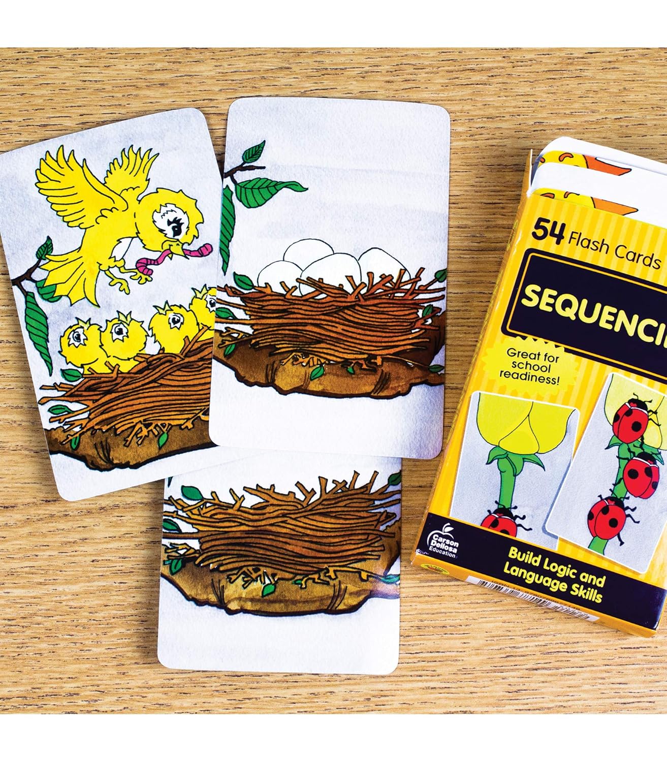 Carson Dellosa | Sequencing Flash Cards | Ages 4+, 54ct