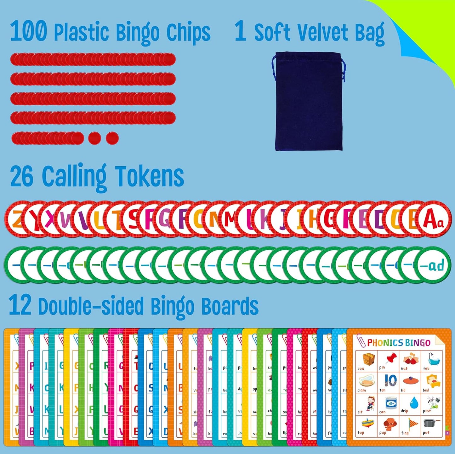 SpriteGru Multiplication & Division Bingo Game, 480 Math Problems, 2 Educational Math Board Game for Kindergarten and Preschool Kids 4-8, Perfect for Classroom & At Home (Up to 25 Players)