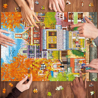 Puzzles for Adults 1000 Pieces,Seaview Campground Jigsaw Puzzle with 1:1 HD Poster, Perfect Interlocking No Dust, Stress Relief Ideal Gift for Family Games