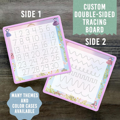 Kid's Name Tracing Board | Dry Erase Letter Tracing | Reusable Writing Practice Board | Personalized | Ballet Theme