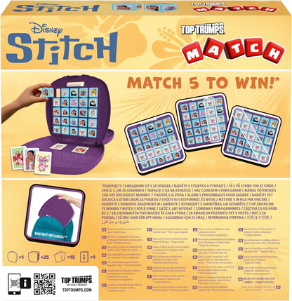 Top Trumps Match Game Lilo & Stitch - Family Board Games for Kids and Adults - Matching and Memory for Two Player Kids Game - Memories and Learning Fun Time for 4 and up