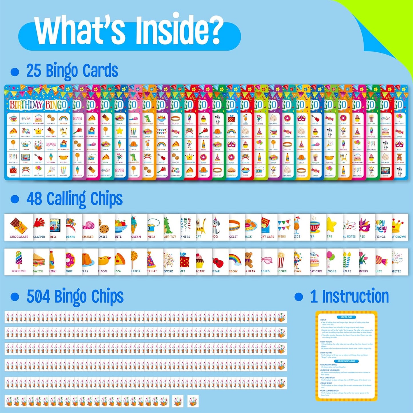 Sight Word Bingo Game, 144 Sight Words Learn to Read Level 1 & Level 2 Bingo Board Game Dolch's & Fry's Words Lists for Kindergarten and Preschool, Grade 1st, 2nd, Kids 4-8 (Up to 25 Players)