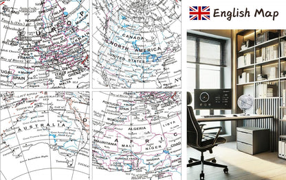 Political Globe Dia 5.5-inch / 14cm- Educational/Geographic - Stainless Steel Arc and Base - School, Home, and Office