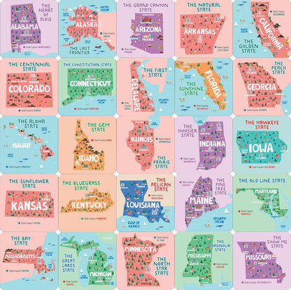 USA Memory Match Game (Set of 100 cards)