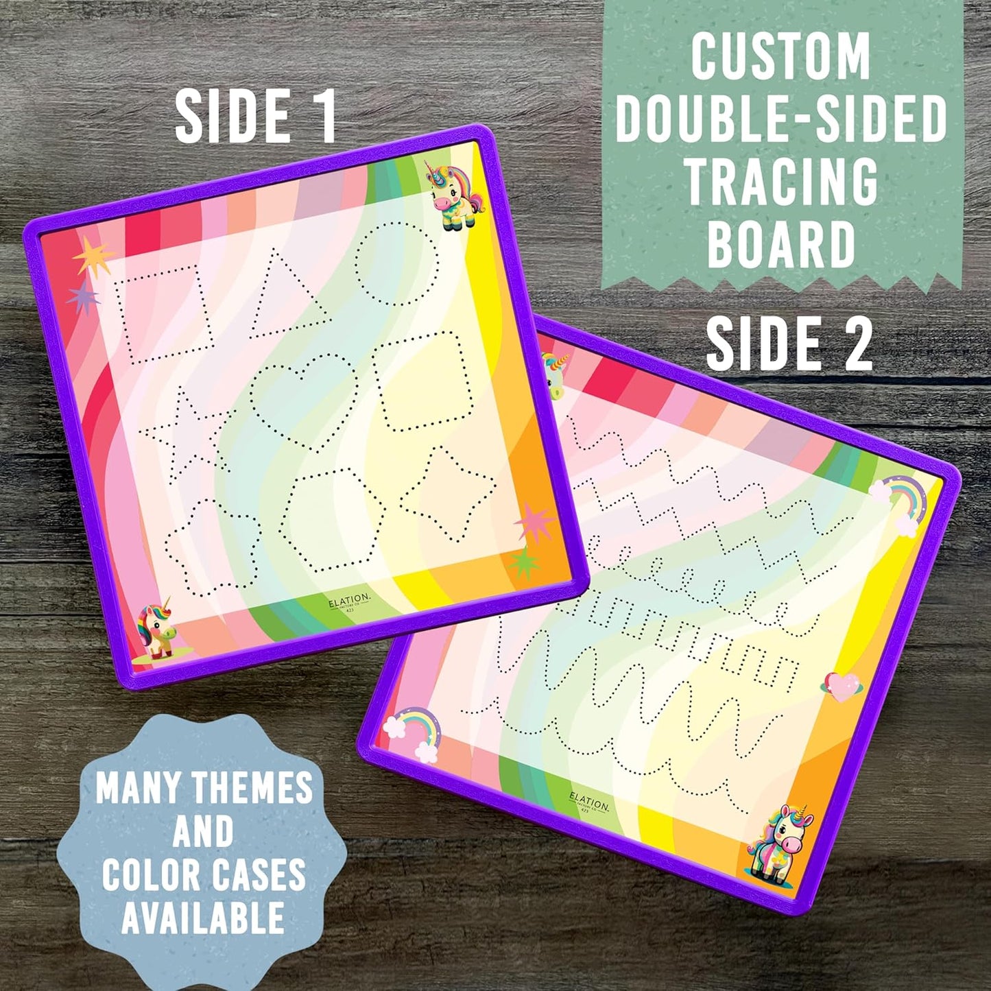 Kid's Name Tracing Board | Dry Erase Letter Tracing | Reusable Name Alphabet Tracing| Number Tracing | Personalized | Baby Unicorn Theme