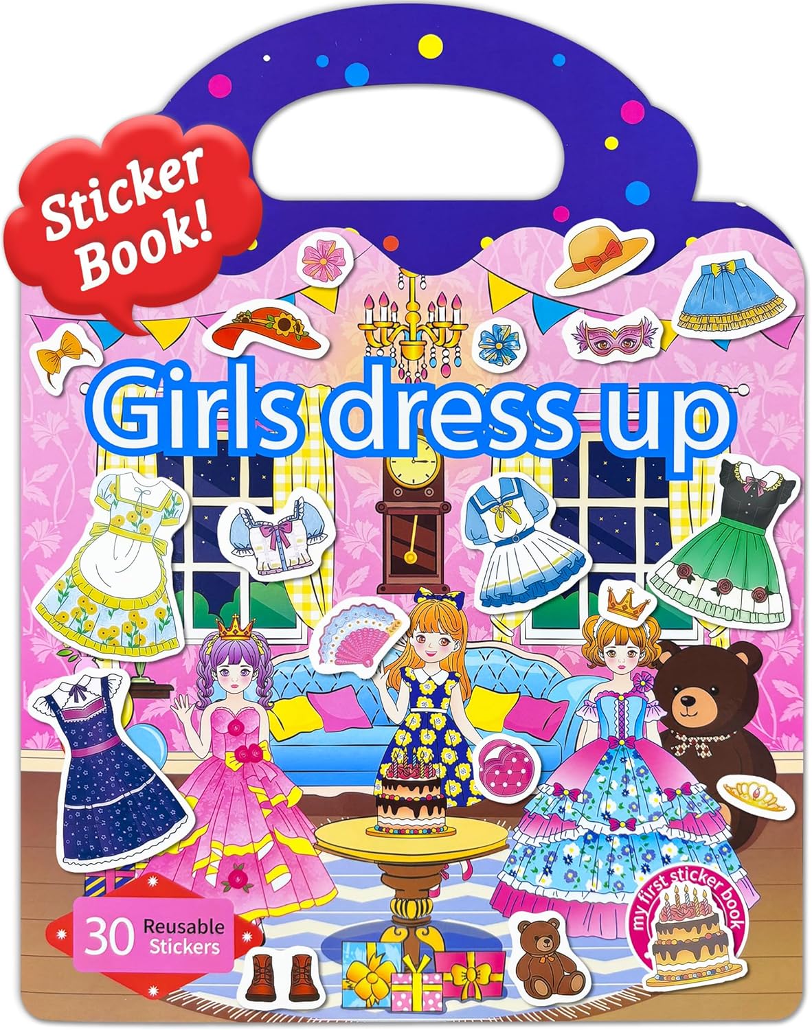 Benresive Reusable Sticker Books for Toddlers, Fun Travel Stickers for Kids, Toddler Sticker Book, Crafts Activities for Toddlers, 3 and Up Birthady Gifts - Vehicle