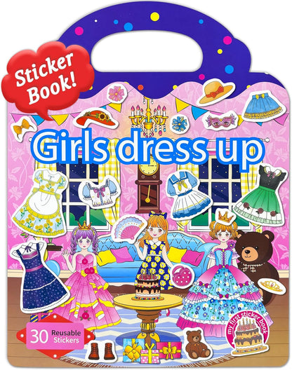 Benresive Reusable Sticker Books for Toddlers, Fun Travel Stickers for Kids, Toddler Sticker Book, Crafts Activities for Toddlers, 3 and Up Birthady Gifts - Vehicle