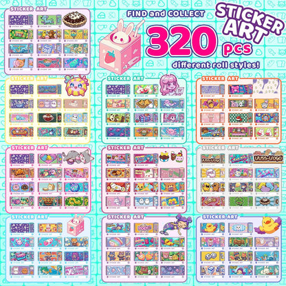 Plunack DIY Sticker Jewelry Making Kits Bracelets for Kids, Stickers Set, Includes Beads & Charms & Pendants, 320Pcs Mini Holographic Stickers, Bracelet Making Kit for Girls 6-12 Birthday Gift